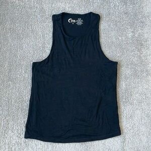 EC ZYIA Active Black Cotton Tank Top - Size Medium